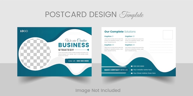 Vector corporate business postcard template