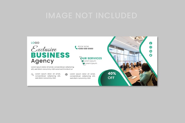 Vector corporate and business promotion Facebook cover template social media web banner template