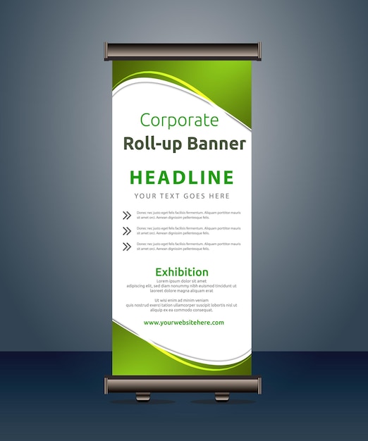 vector corporate business roll up banner standee pull up banner x banner template design