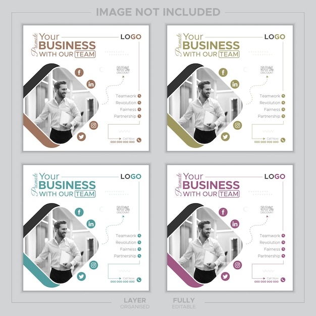 Vector vector corporate business social media post design and instagram post template