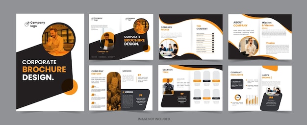 vector corporate company profile brochure template design
