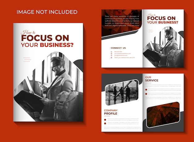 Vector corporate company profile brochure template design