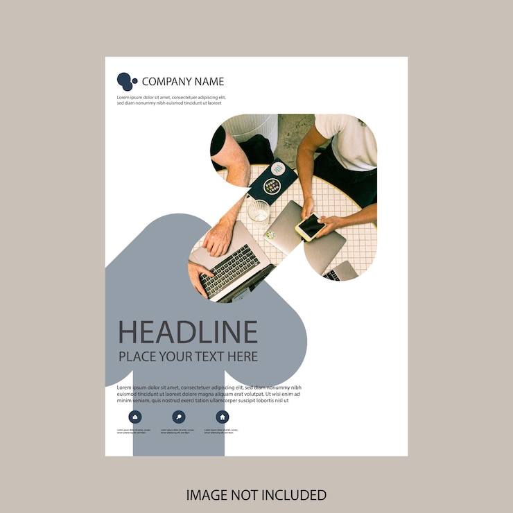 Vector vector corporate company profile template design minimal red color shape business brochure template
