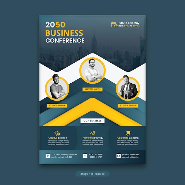 Vector corporate conference brochure design