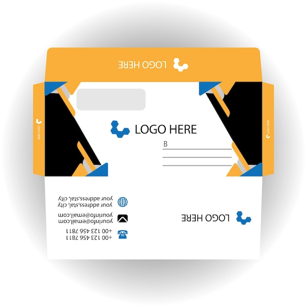 Vector corporate envelope design template