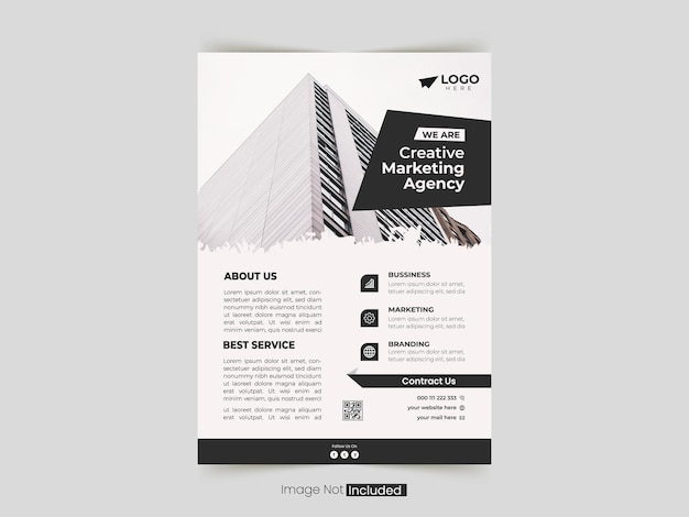 vector corporate modern business flyer design template