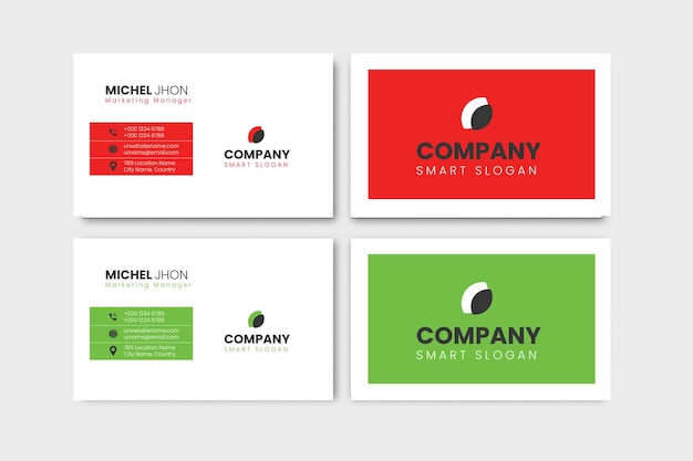 Vector vector corporate modern print ready business card design