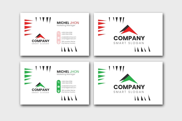 Vector Corporate moderne print klaar visitekaartje ontwerp