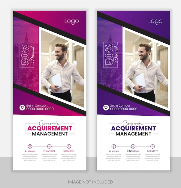 Vector corporate rack kaart ontwerp sjabloon