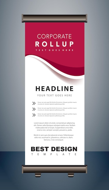 Vector corporate roll up banner design template