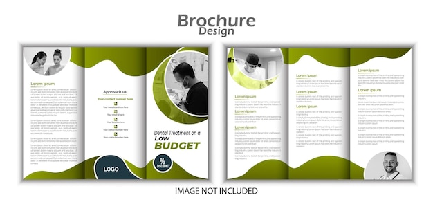 Vector vector corporate tie fold brochure template design