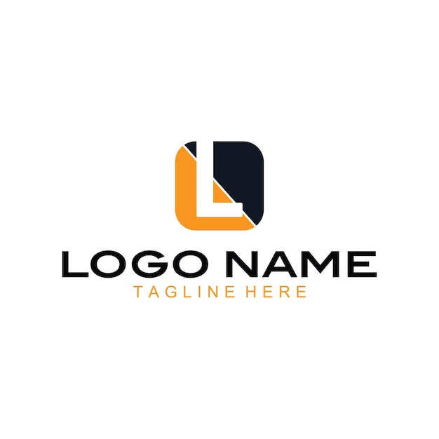 Vector corporation letter l logo met creatief gebogen swoosh icoon vector element in