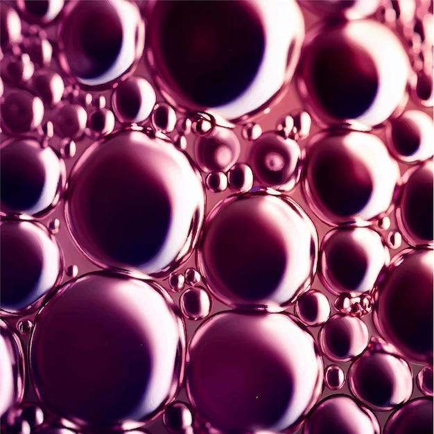 Vector vector cosmetic essence liquid bubble molecule antioxidant of liquid bubble on water 3d background