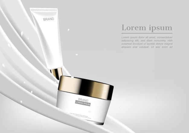 Vector cosmetische advertenties