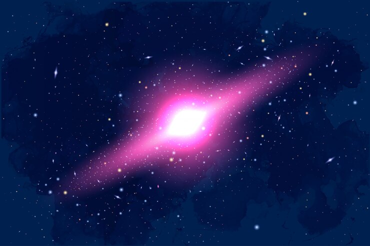 Vector vector cosmology illustration with universe