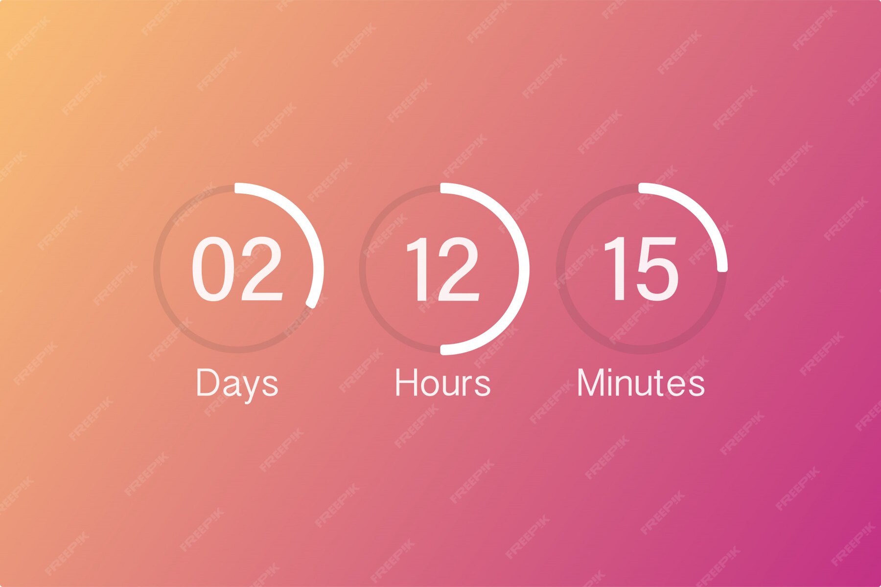 Premium Vector Vector countdown clock counter timer. ui app digital