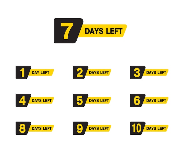 Vector countdown timer days banner design