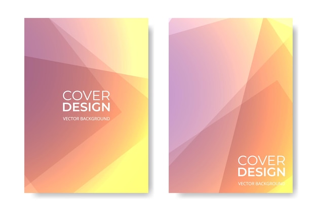 Vector cover design purple and yellow soft color brochure template in a4 size flyer design vertical orientation business abstract modern front page of a4 format cover mockups design templates