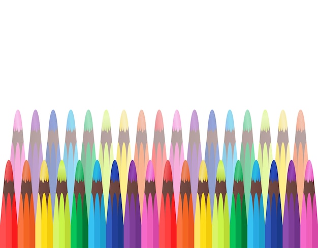 Vector cover with rainbow colored pencils place for text