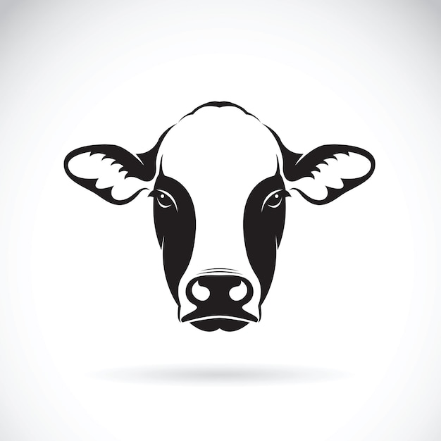 Vector of cow face design on white background Farm Animal. Easy editable layered vector illustration