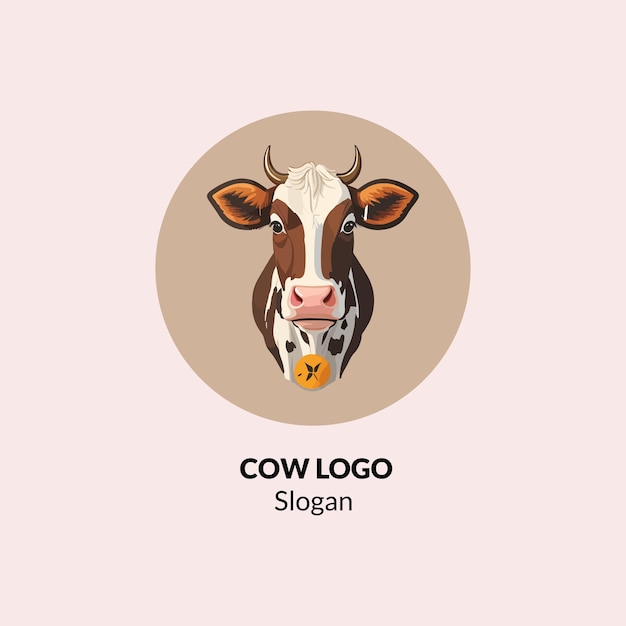 Vector vector cow head logo