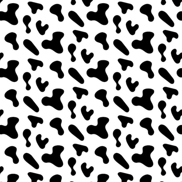 Vector vector cow hide seamless pattern holstein cattle textured cow skin pattern with cow pattern