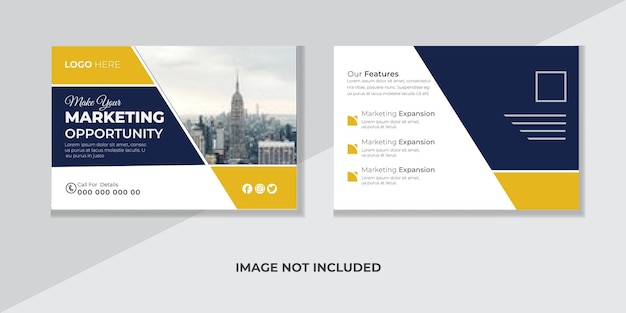 Vector creatief digitaal bedrijf of marketingbureau briefkaart sjabloonontwerp