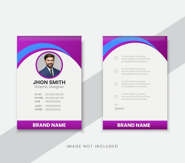Vector creatief en schoon ontwerp van business id-kaart sjabloon