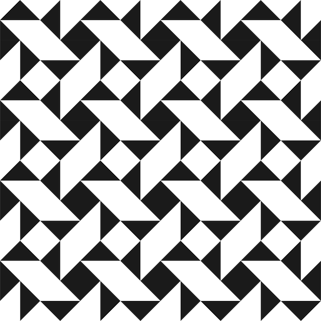 Vector creatieve naadloze geometrische patroon textiel gestreepte zwart-wit textuur stof background