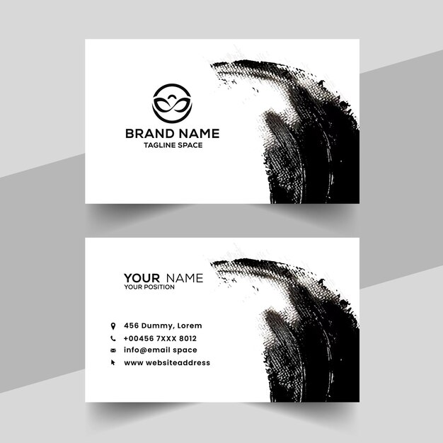 Vector vector creative abstract brush style business card design