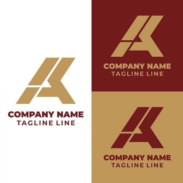 Векторный образец дизайна логотипа с буквой AK