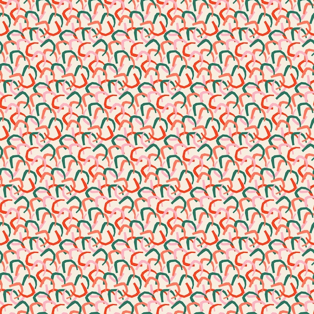 vector creative art doodle seamless pattern with colored shapes