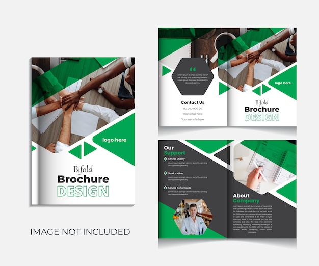 Vector creative bifold brochure of bedrijfsportfolio ontwerp sjabloon