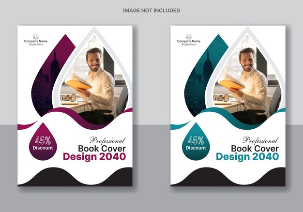 Copertina del libro di business creativo vettoriale e modello di copertina dell'opuscolo del profilo aziendale