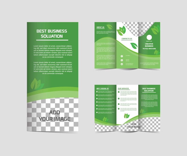 Vector creative business experience trifold brochure design editable and resizable