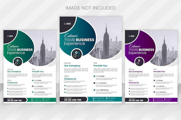 Vector creative business flyer or poster design template