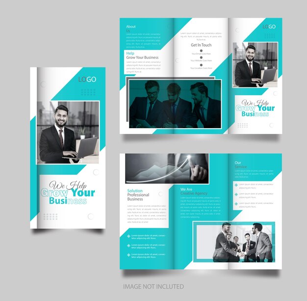 Vector vector creative business trifold brochure design template