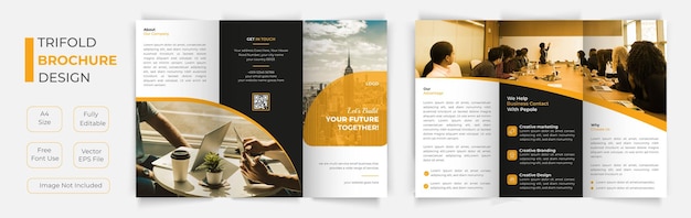 Vector creative business trifold brochure design