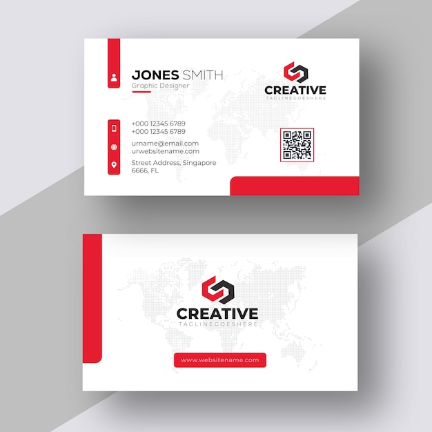 Vector creative clean modern business card