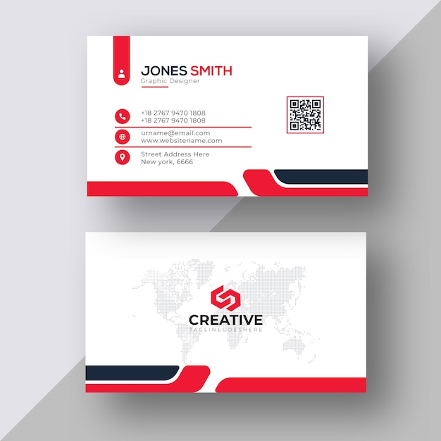 Vector creative clean modern business card