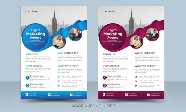 Vector creative corporate business flyer template design