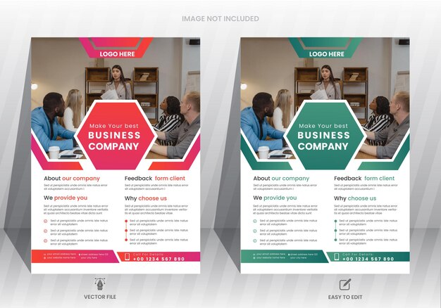 Vector creative corporate business flyer template