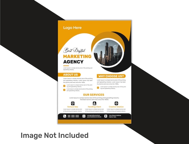 Vector creative corporate modern business flyer template