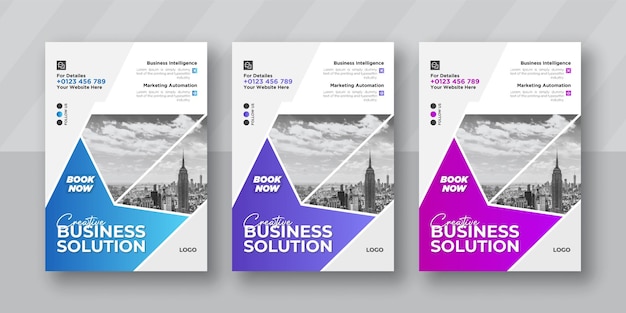 Vector creative corporate professional business flyer template