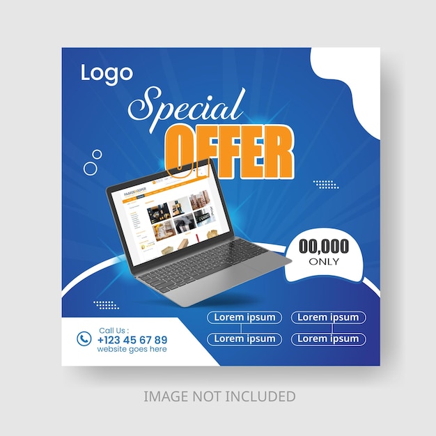 Vector Creative digital business social media marketing poster design