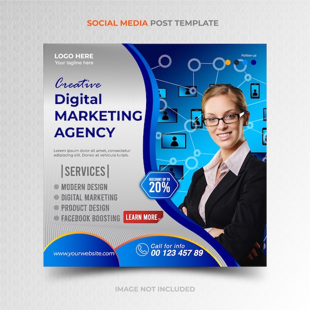 Vector creative digital marketing social media banner template