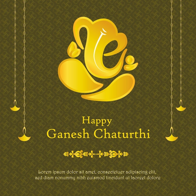 Vector creative flat ganesha chaturthi