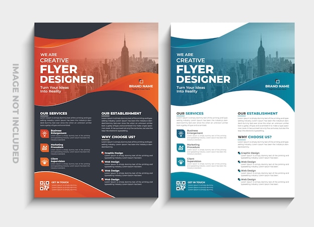 Vector creative flyer template design