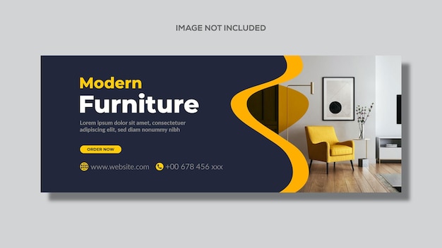 Vector Creative furniture Facebook cover page templat