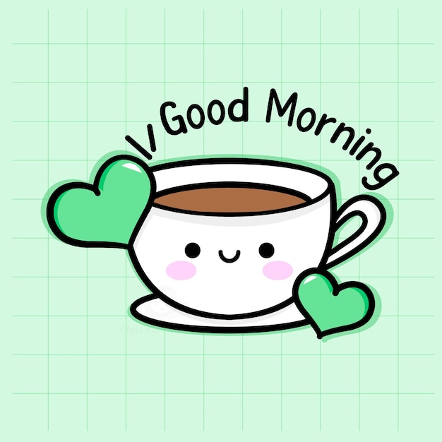 Vector creative good morning coffee vector illustration